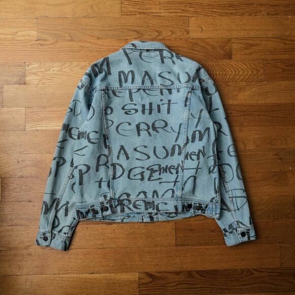 Supreme Black Ark Denim Trucker Jacket Blue Classic Streetwear Sportswear Size S - Picture 6 of 8